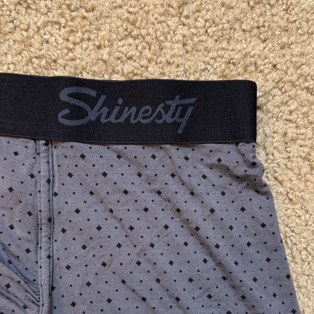 Shinesty Men's Boxer Briefs - Floral Blue, Diamond Gray, and Striped Navy - Picture 3 of 5